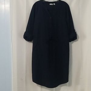 Navy Shift Dress with Drawstring detail Cato Sz L